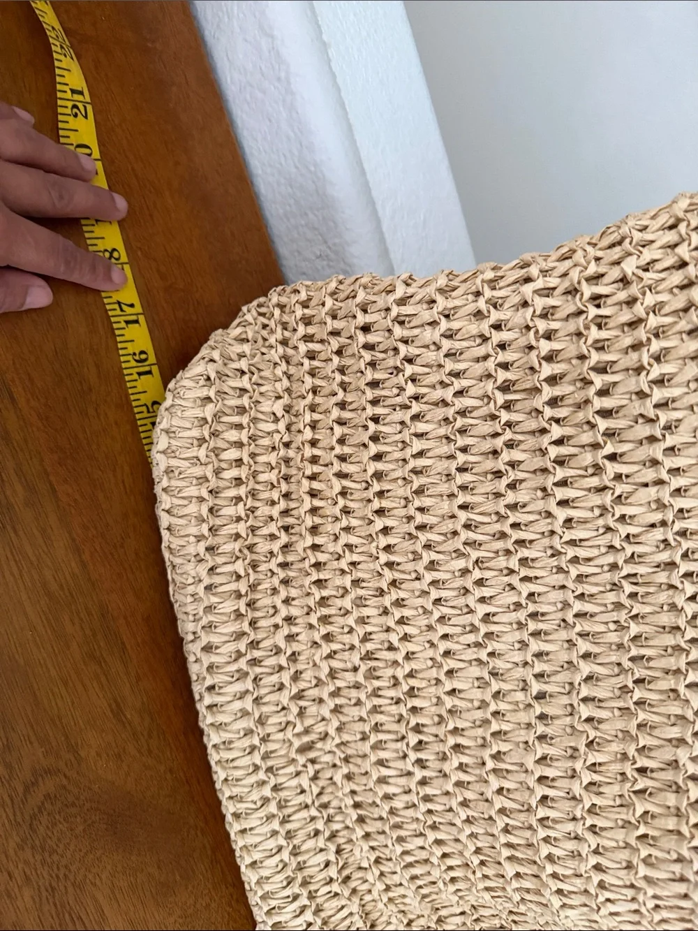 H&M Beige Woven Straw Tote Bag - Picture 3 of 4